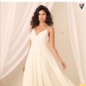 Lulus all about love white Maxi Dress